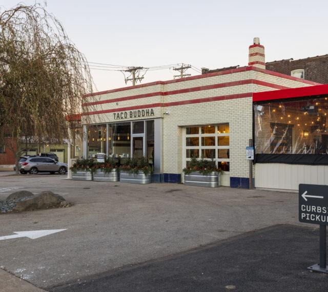 The curbside pickup entrance to Taco Buddha - Botanical Heights